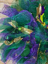 Load image into Gallery viewer,  Purple Mardi Gras Wreath.jpg
