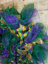Load image into Gallery viewer,  Purple Mardi Gras Wreath.jpg