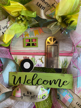 Load image into Gallery viewer, Welcome Happy Campers wreath.JPG