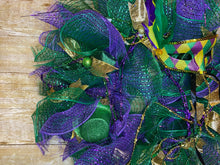 Load image into Gallery viewer,  Purple Mardi Gras Wreath.jpg