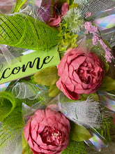 Load image into Gallery viewer, Spring wreath a beautiful welcome sign.jpg
