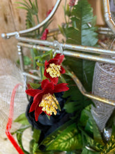 Load image into Gallery viewer, The "Travis" Lantern- Red, White, and Black Flowers.jpg