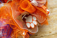 Load image into Gallery viewer, Orange Clemson College Football wreath,JPG
