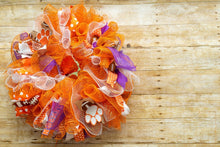 Load image into Gallery viewer, Orange Clemson College Football wreath,JPG
