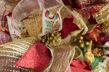 Load image into Gallery viewer, christmas-wreath-burgandy-gold-green-jpg