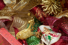 Load image into Gallery viewer, christmas-wreath-burgandy-gold-green-jpg