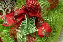 Load image into Gallery viewer, Red, Green, and Gold Merry Christmas wreath.jpg