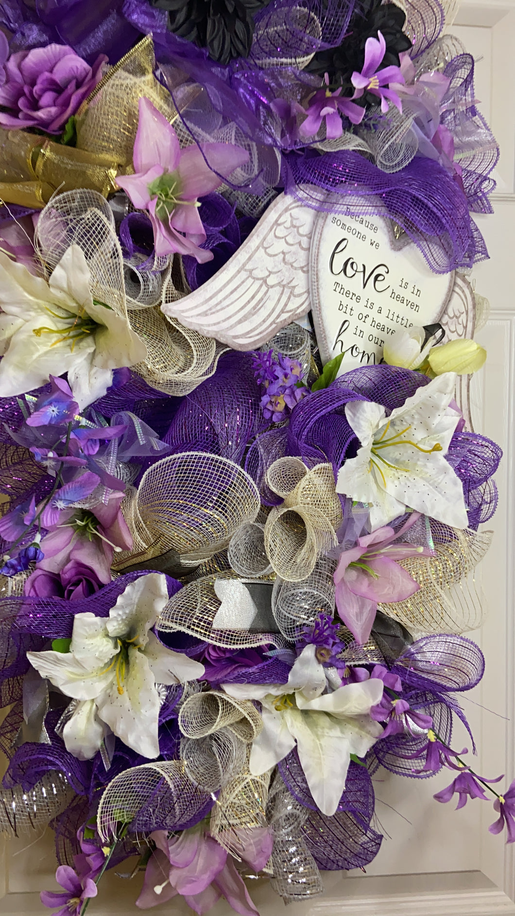   Gold and Silver Angel  Funeral Wreath  .jpg