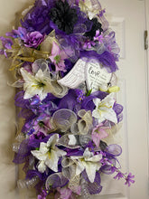 Load image into Gallery viewer,   Gold and Silver Angel  Funeral Wreath  .jpg
