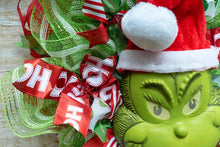 Load image into Gallery viewer,   Grinch inspired Christmas wreath.JPG
